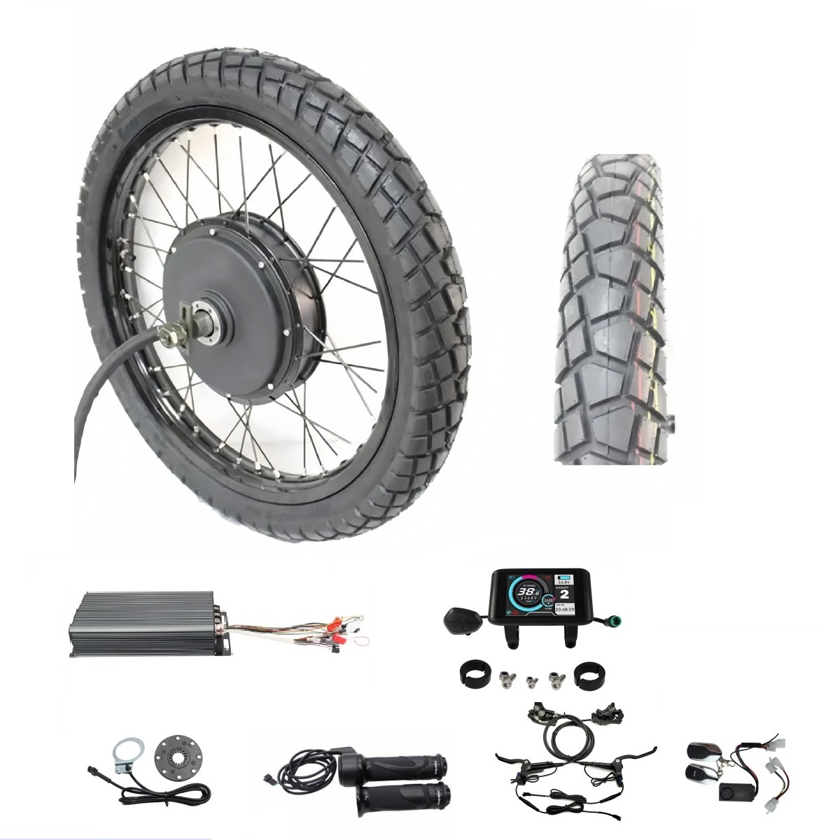電動自転車 48V-72V 3000-8000W 17インチ - Ebike Conversion Kit 72V 3000W のレビューと価格